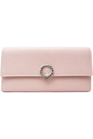 Bvlgari Pre-owned, Dame, Lyserød, ONE SIZE, Tyl, Pre-owned Laeder punge