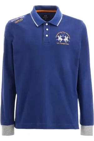 La Martina Top, Herre, Blå, 2XL, Uld, Klassiske Polo Skjorter til Mænd