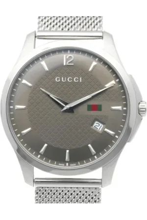 Gucci Pre-owned, Dame, Grå, ONE SIZE, Pre-owned Rustfrit stal watches