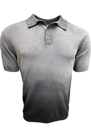 Roberto Collina Top, Herre, Sort, M, Bomuld, Håndsprøjtet Bicolor Polo Skjorte