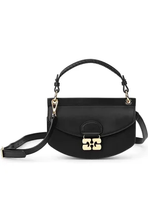 Ganni Taske, Dame, Sort, ONE SIZE, Uld, Sort Skuldertaske Elegant og Funktionel