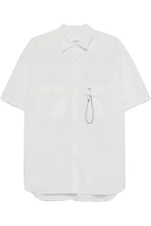 and wander Skjorte, Herre, Hvid, M, Bomuld, Hvid Cordura Skrivemaskine Kortærmet Skjorte