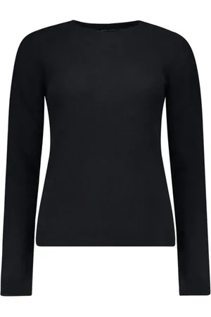 Roberto Collina Strik, Dame, Sort, M, Cashmere, Luksus Sort Sweater Aw23