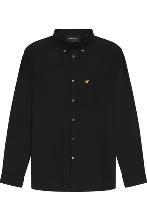 Lyle & Scott Skjorte, Herre, Sort, S, Bomuld, Oxford Plain Vævet Skjorte