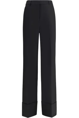 VALENTINO Bukser, Dame, Sort, XS, Uld, Stilfulde Uld Wide-Leg Bukser