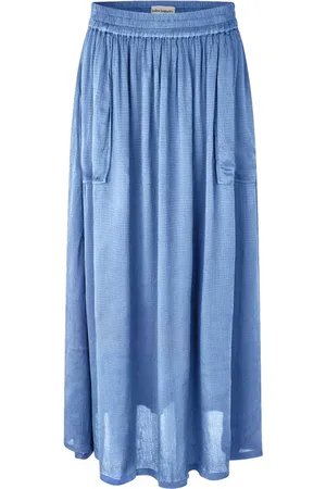 Lollys Laundry Nederdel, Dame, Blå, XL, Elegant Maxi Nederdel i Blå