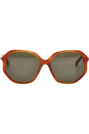 Gucci Pre-owned, Dame, Brun, ONE SIZE, Tyl, Pre-owned Plast solbriller