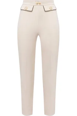 Elisabetta Franchi Bukser, Dame, Hvid, L, Uld, Stilfuld 96% Polyester 4% Elastan Kjole