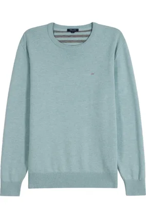 Eden Park Strik, Herre, Blå, XL, Bomuld, Uld & Bomuld Regular Fit Sweater