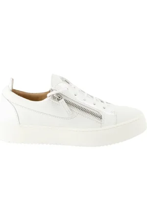 Giuseppe Zanotti Sko, Dame, Hvid, 35 EU, Læder, Frankie Lace-Up Baskets