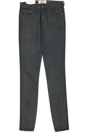 Acne Studios Jeans, Dame, Grå, W24, Denim, Denim straight cut jeans i rå blå