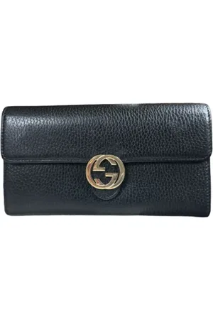 Gucci Pre-owned, unisex, Sort, ONE SIZE, Tyl, Pre-owned Laeder punge