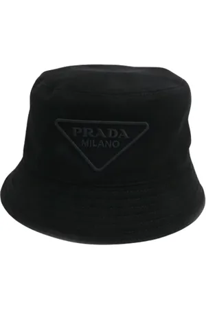 Prada Pre-owned, Dame, Sort, ONE SIZE, Bomuld, Pre-owned Bomuld hatte