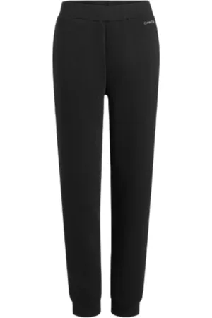 Calvin Klein Bukser, Dame, Sort, XS, Bomuld, Metallic Micro Logo Jogger Pants