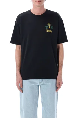 Rhude Top, Herre, Sort, S, Bomuld, Vintage Sort Tabaco T-Shirt