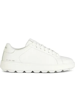 Geox Sko, Dame, Hvid, 38 EU, Læder, Hvide Fritidssneakers til Kvinder