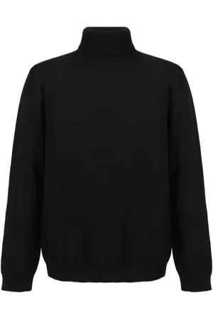 Roberto Collina Strik, Herre, Sort, S, Uld, Merino Uld Turtleneck Sweater Monokrom