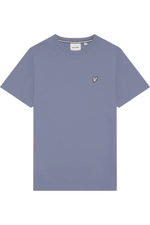 Lyle & Scott Top, Herre, Blå, XS, Bomuld, Premium Bomulds T-shirt med Rund Hals