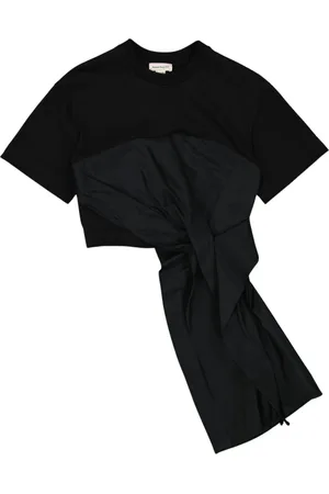 Alexander McQueen Top, Dame, Sort, 2XS, Bomuld, Kortærmet Rund Hals Bomuld T-shirt
