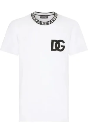 Dolce & Gabbana Top, Herre, Hvid, L, Bomuld, Hvid Crew Neck T-shirt