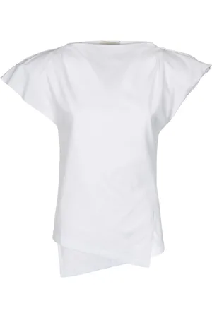 Isabel Marant Top, Dame, Hvid, XS, Bomuld, Hvid Asymmetrisk Polstret T-shirt