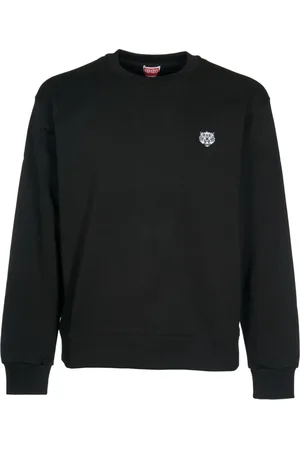 Kenzo Sweathshirts & Hoodies, Herre, Sort, XL, Bomuld, Glad Tiger Broderet Sweater