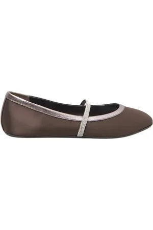 PESERICO SIGN Sko, Dame, Brun, 36 EU, Satin, Flade satin ballerinaer