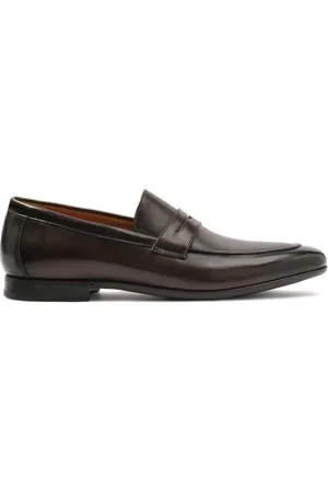 Kazar Sko, Herre, Brun, 41 EU, Læder, Brun glat læder penny loafers