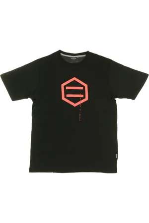 DOLLY NOIRE Top, Herre, Sort, XL, Hexagon Sort & Rød Herre T-shirt