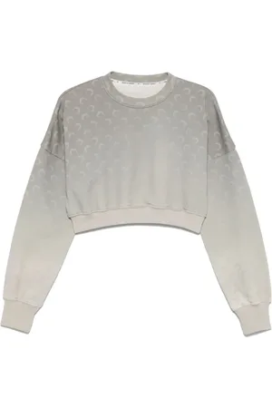 Marine Serre Sweathshirts & Hoodies, Dame, Grå, S, Grå Sweater Kollektion