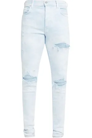 AMIRI Jeans, Herre, Blå, W33, Bomuld, Blå Vasket Skinny Jeans
