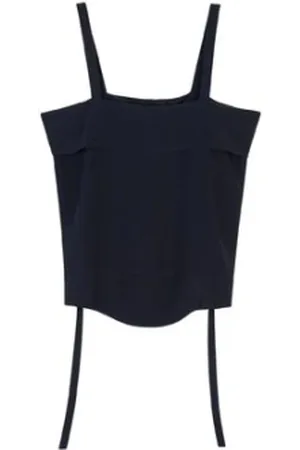 TELA Top, Dame, Sort, XS, Justerbar Stropløs Sort Cupro Top