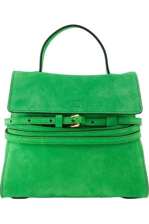 Moschino Taske, Dame, Grøn, ONE SIZE, Uld, Grøn Ruskind Tie Me Lille Taske