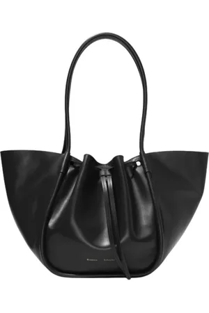 Proenza Schouler Taske, Dame, Sort, ONE SIZE, Sort Tote taske med gyldent logo