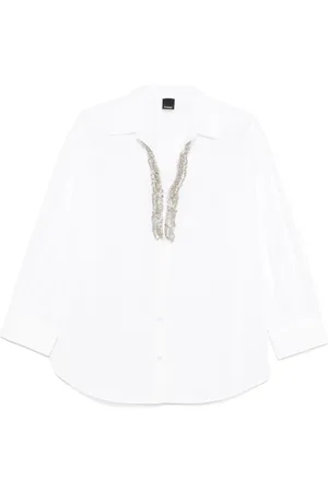 Pinko Bluser & Skjorter, Dame, Hvid, S, Bomuld, Elegant Capirai Skjorte til Kvinder