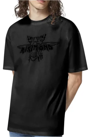 John Richmond Top, Herre, Sort, S, Bomuld, Casual Logo Print T-Shirt