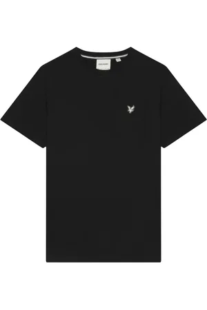 Lyle & Scott Top, Herre, Sort, XL, Bomuld, Premium Bomulds T-shirt med Rund Hals