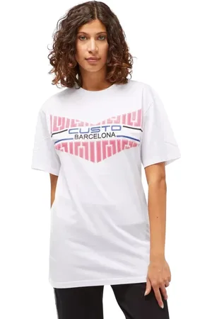 Custo Barcelona Top, Dame, Hvid, S, Bomuld, Hvid Bomuld Kvinder T-Shirt Front Print