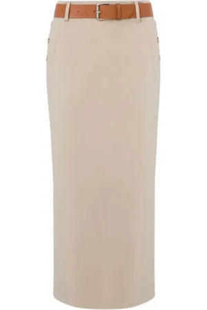 Moschino Nederdel, Dame, , XS, Uld, Twist Canvas Nederdel med Asymmetrisk Design