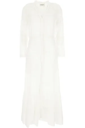 Isabel Marant Kjole, Dame, Hvid, S, Uld, Stilfulde kjoler til enhver lejlighed