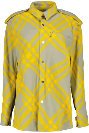 Burberry Jakke, Dame, Gul, 2XS, Uld, Uld overshirt til kvinder