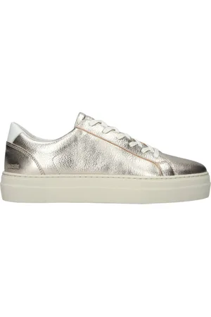 Blackstone Sko, Dame, Grå, 38 EU, Læder, Mae Ash Metallic Sneaker