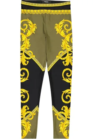 VERSACE Bukser, Dame, Flerfarvet, S, Barocco Coupe des Dieux Leggings