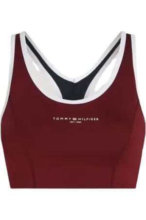 Tommy Hilfiger Sport, Dame, Brun, XS, Essentials Bra Deep Rouge