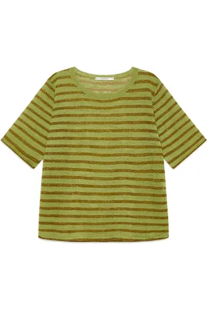 Maliparmi Top, Dame, Grøn, XL, Linned, Grøn Linned T-shirt