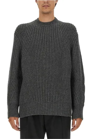 Alexander McQueen Strik, Herre, Sort, S, Uld, Oversize Uldtrøje Produceret i Italien
