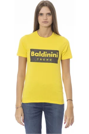BALDININI Top, Dame, Gul, XS, Uld, Tidløs Elegance T-Shirt