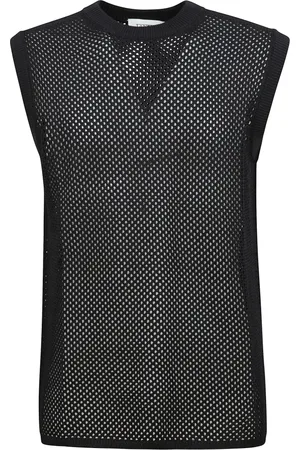 LANEUS Strik, Herre, Sort, S, Boxy Rund Hals Strik Top