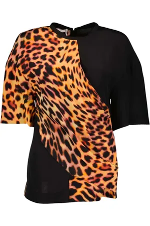 Stella McCartney Top, Dame, Flerfarvet, XS, Silke T-shirt med unik stil