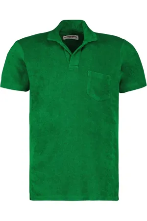 Orlebar Brown Top, Herre, Grøn, L, Bomuld, Klassisk Bomuldspolo